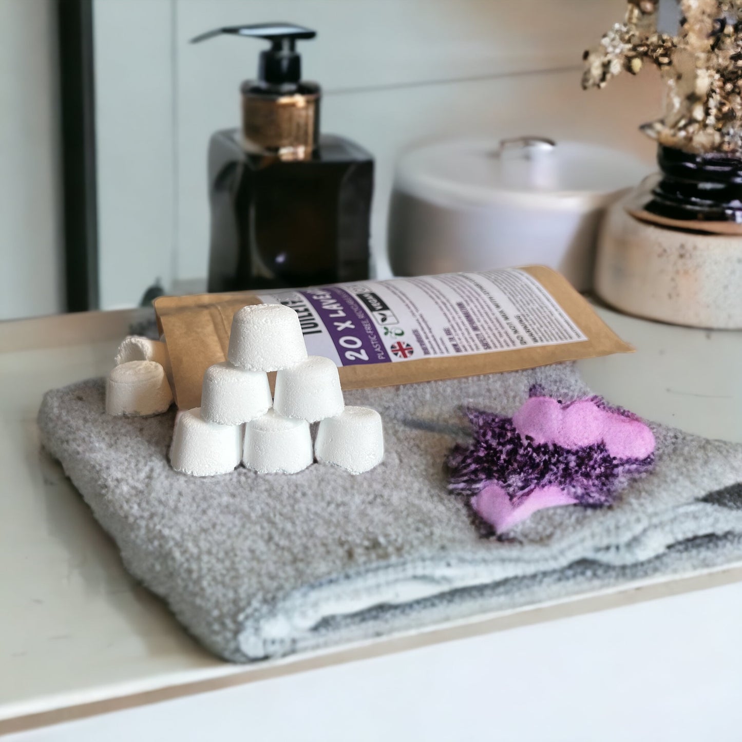 Lavender Toilet Refresher Bombs - 20 Per Pack (165g)