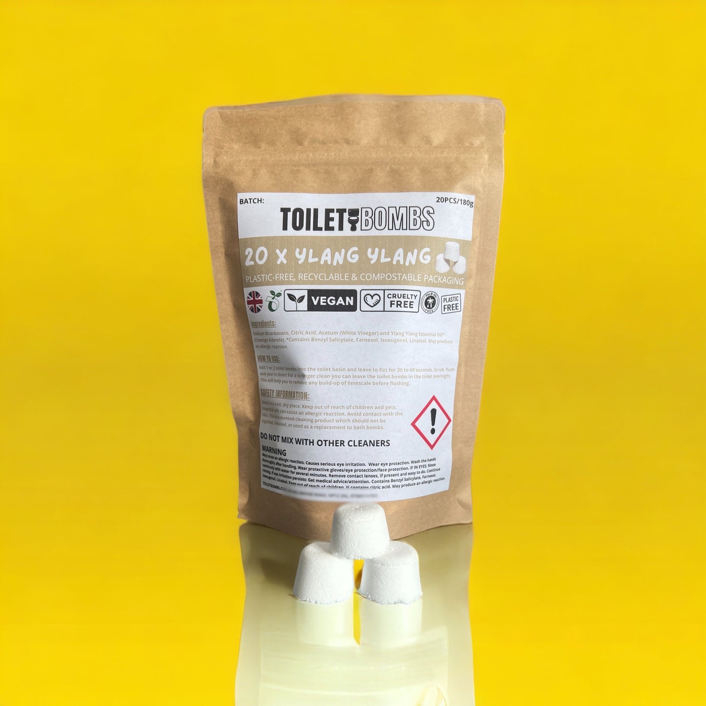 Ylang Ylang Toilet Refresher Bombs - 20 Per Pack
