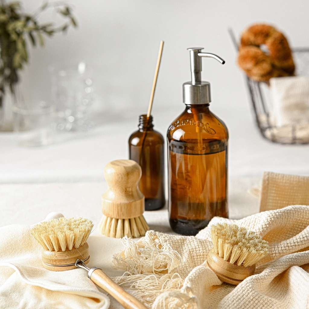 Bamboo Eco-Friendly Dish Brush Set (6 Piece)