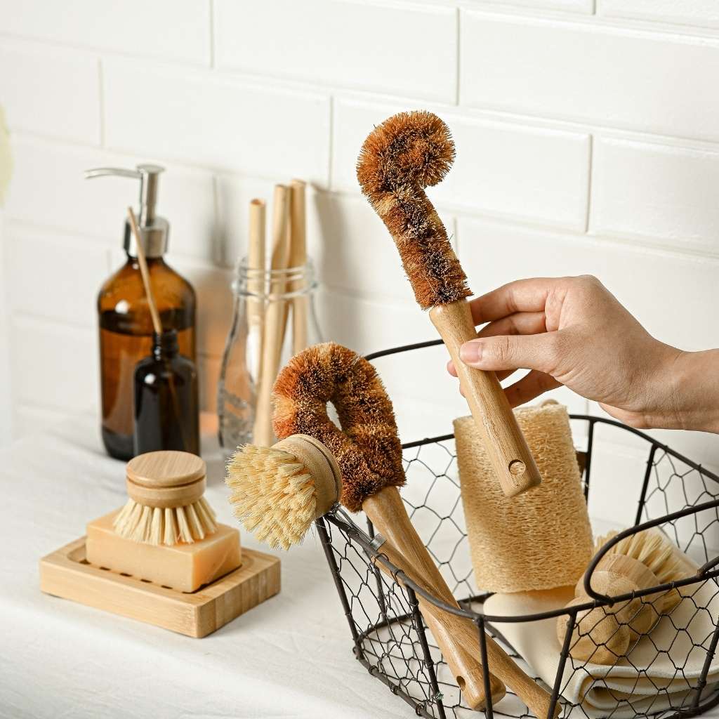 Bamboo Eco-Friendly Dish Brush Set (6 Piece)