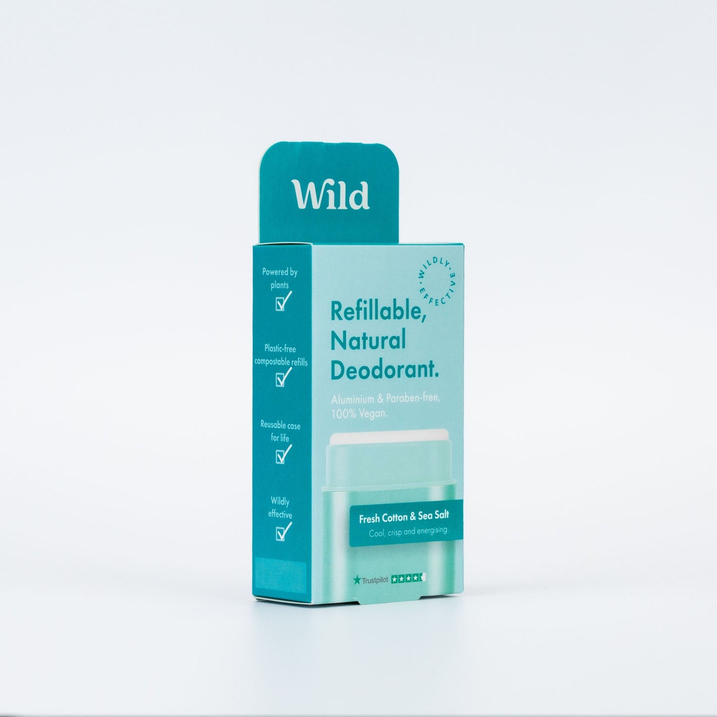 Wild Aqua Case + Fresh Cotton & Sea Salt Deo Refill