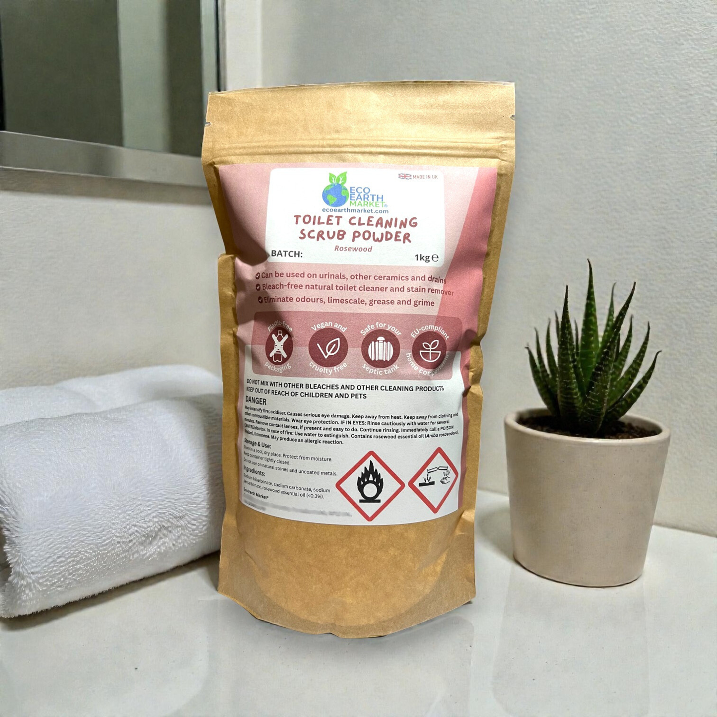 Rosewood Toilet Cleaning Scrub Powder 1kg