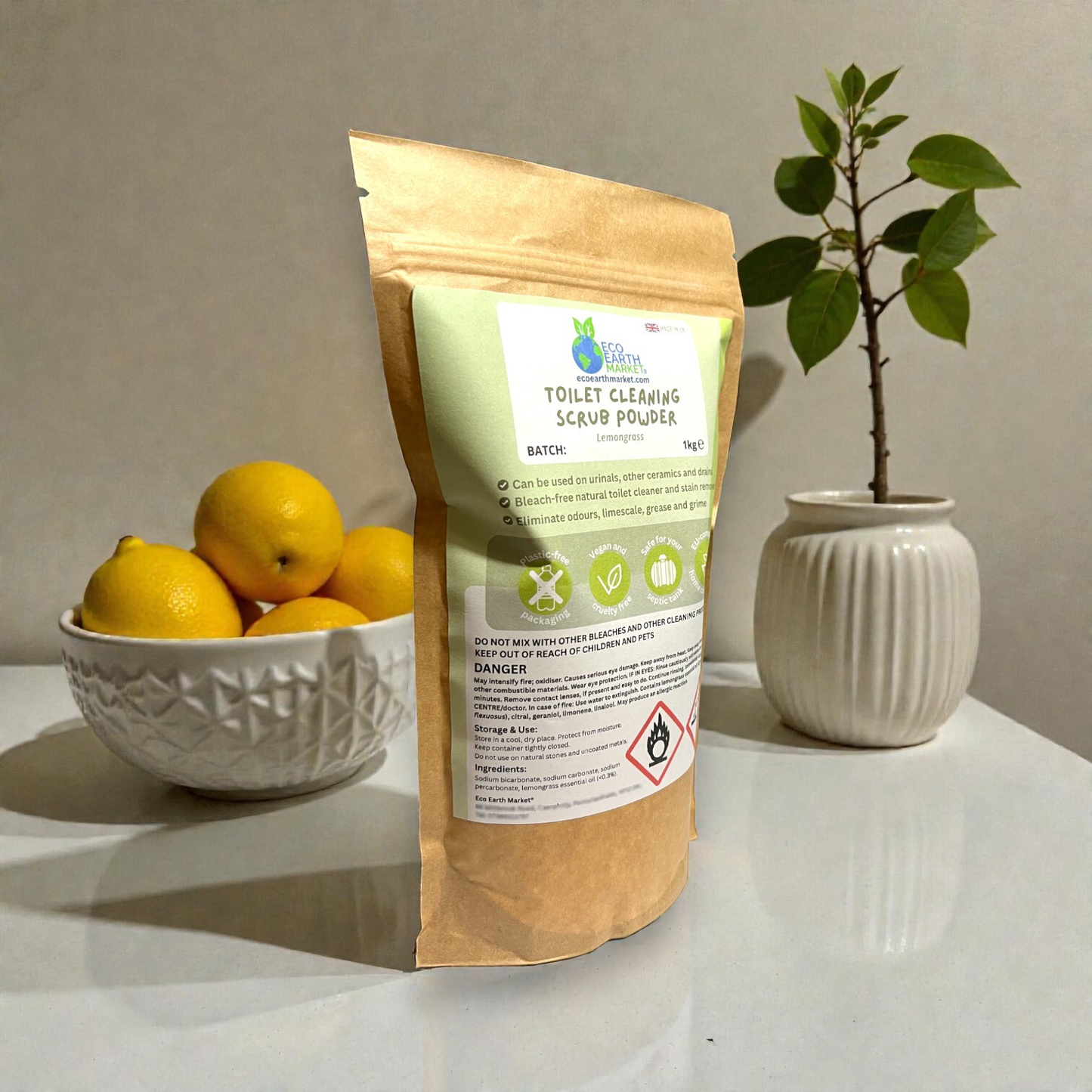 Lemongrass Toilet Cleaning Scrub Powder 1kg