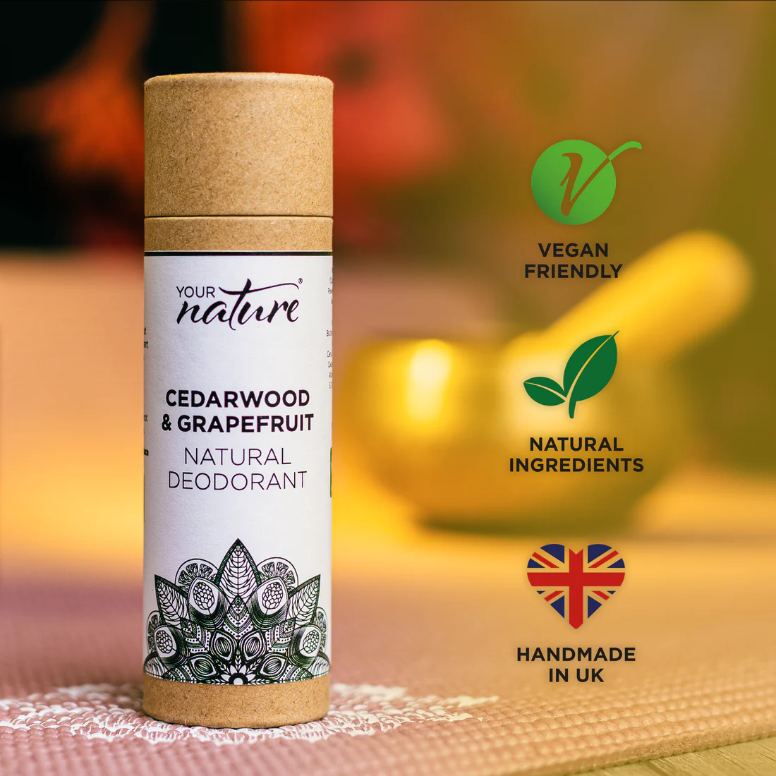 Cedarwood & Grapefruit Natural Deodorant (70g)