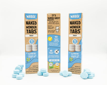 WABLU Naked Wonder Tabs® – Probiotic Toilet Tabs (40 Pack)
