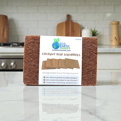 Coconut Dish Scrubbers - Pack of 5 Scourers