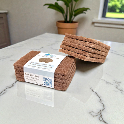 Coconut Dish Scrubbers - Pack of 5 Scourers