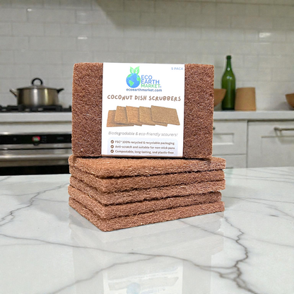 Coconut Dish Scrubbers - Pack of 5 Scourers