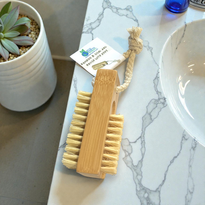 Bamboo & Sisal Nail Brush With Rope