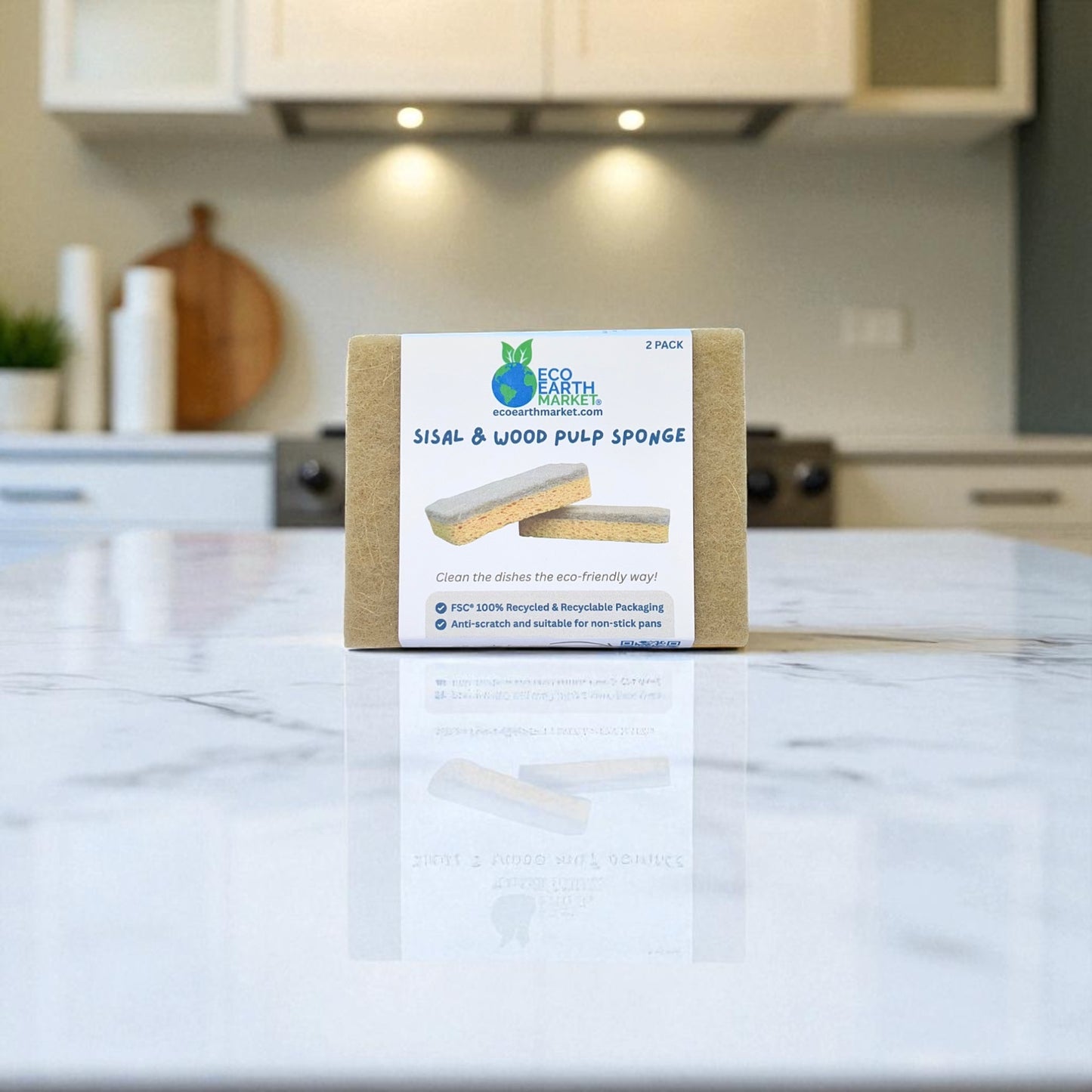 Sisal & Wood Pulp Sponge (2 Pack)