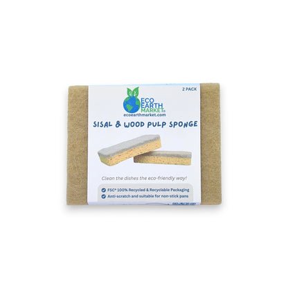Sisal & Wood Pulp Sponge (2 Pack)