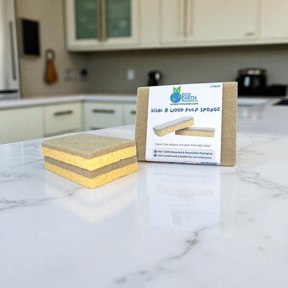 Sisal & Wood Pulp Sponge (2 Pack)