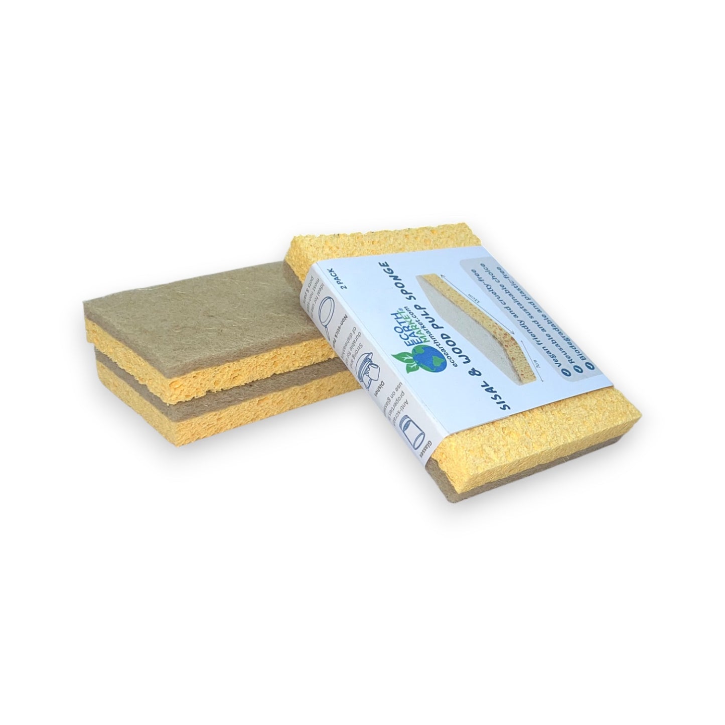 Sisal & Wood Pulp Sponge (2 Pack)