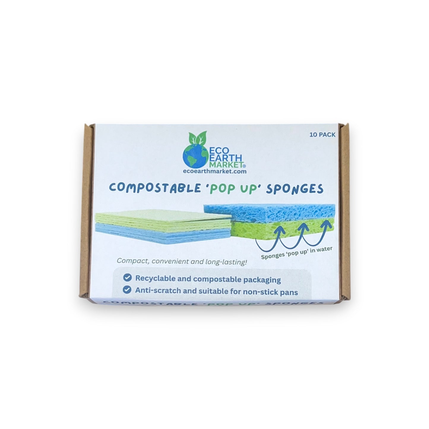 Compostable 'Pop Up' Sponges (10 Pack)