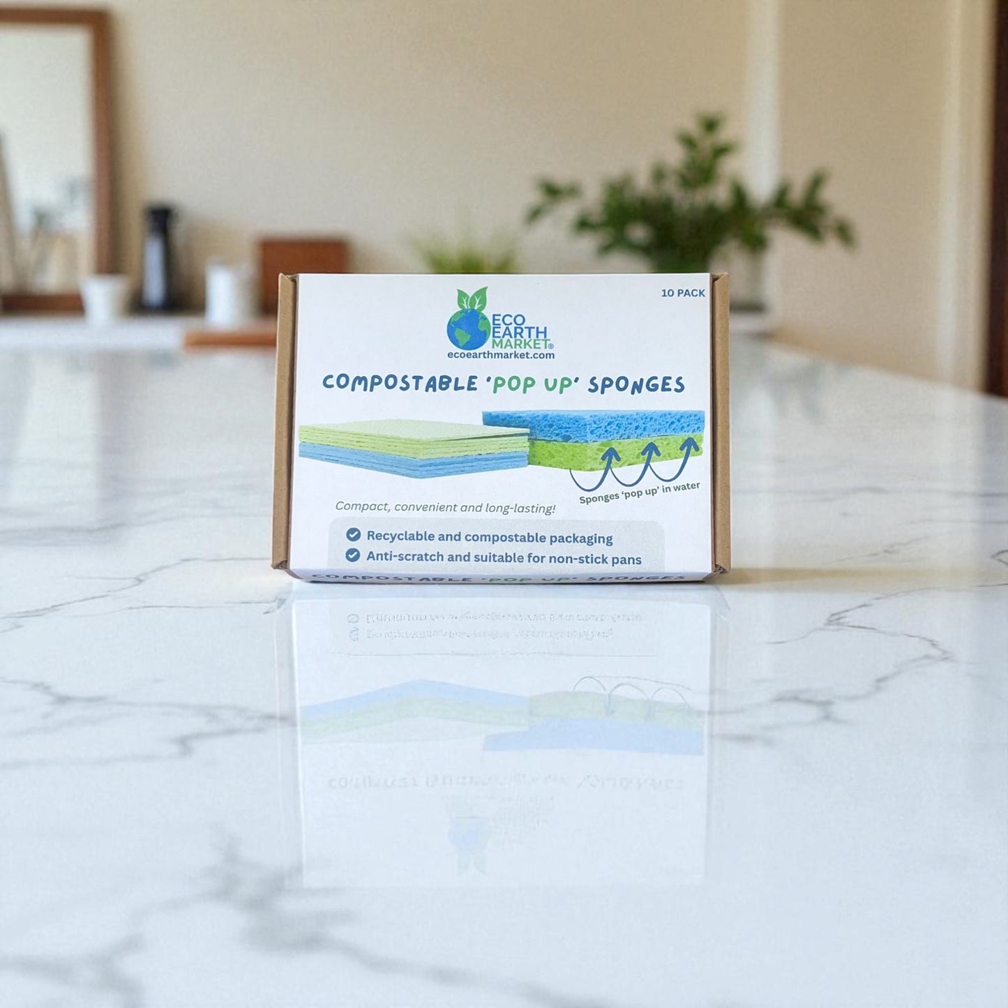 Compostable 'Pop Up' Sponges (10 Pack)