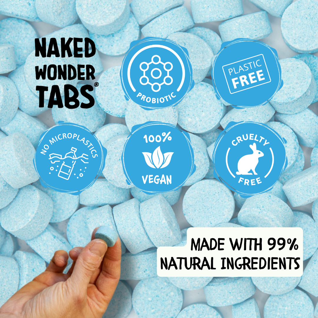 WABLU Naked Wonder Tabs® – Probiotic Toilet Tabs (40 Pack)