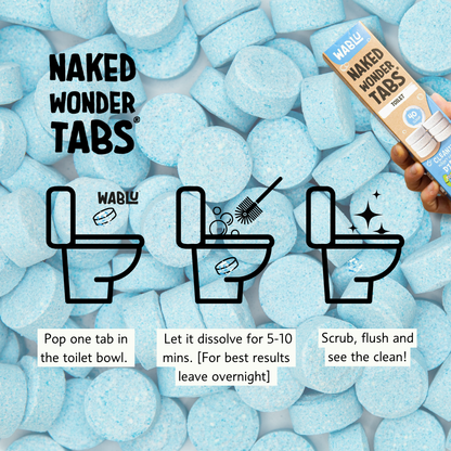 WABLU Naked Wonder Tabs® – Probiotic Toilet Tabs (40 Pack)