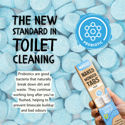 WABLU Naked Wonder Tabs® – Probiotic Toilet Tabs (40 Pack)