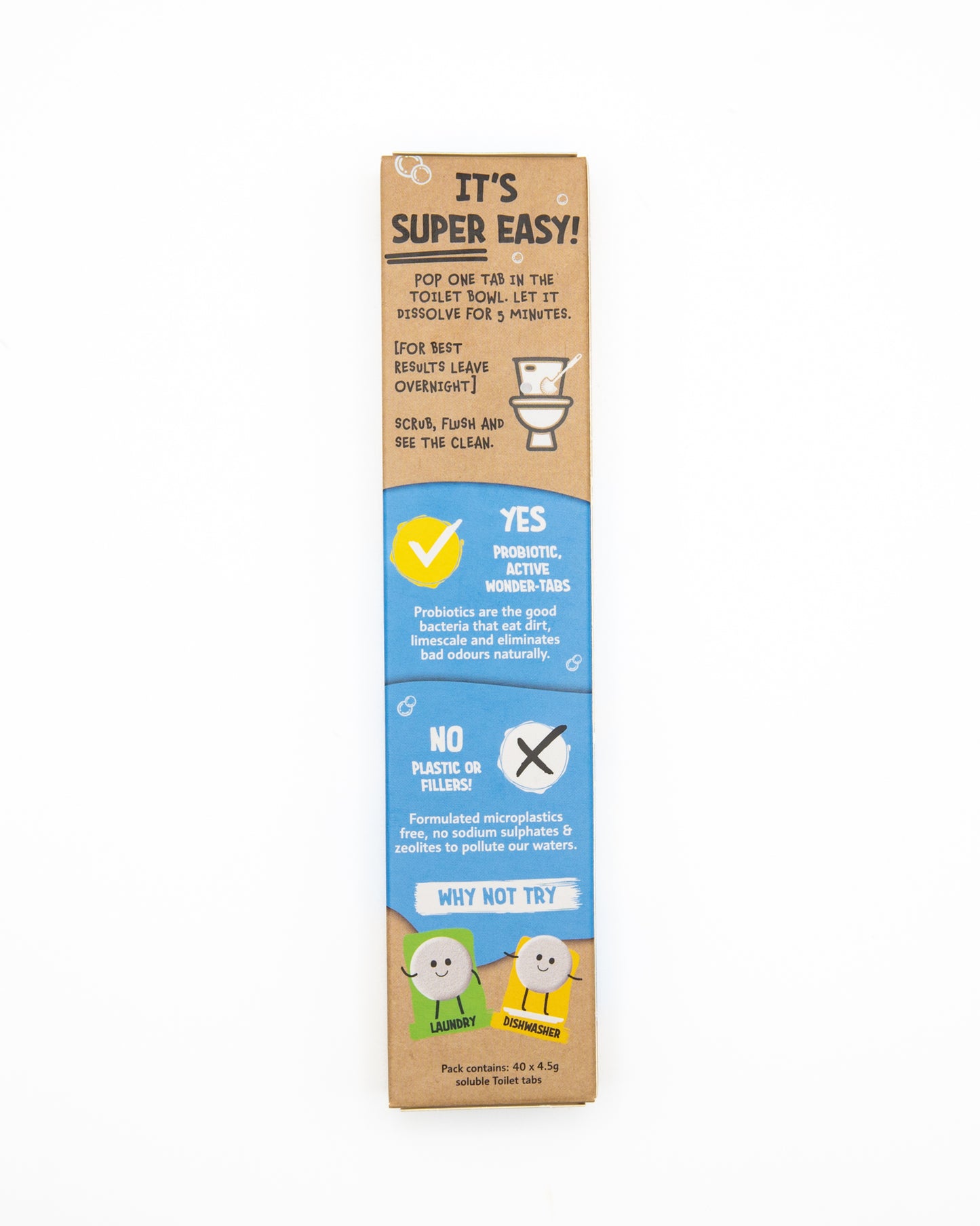 WABLU Naked Wonder Tabs® – Probiotic Toilet Tabs (40 Pack)
