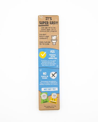 WABLU Naked Wonder Tabs® – Probiotic Toilet Tabs (40 Pack)