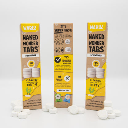 WABLU Naked Wonder Tabs® – Dishwasher Tabs (40 Pack)