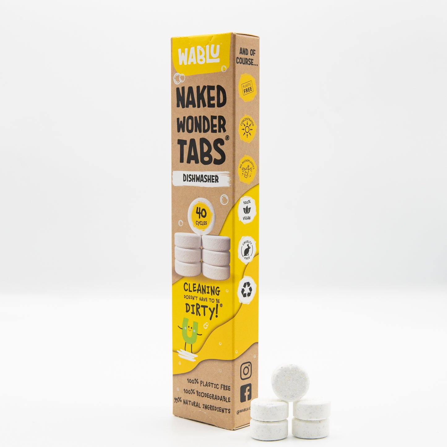 WABLU Naked Wonder Tabs® – Dishwasher Tabs (40 Pack)