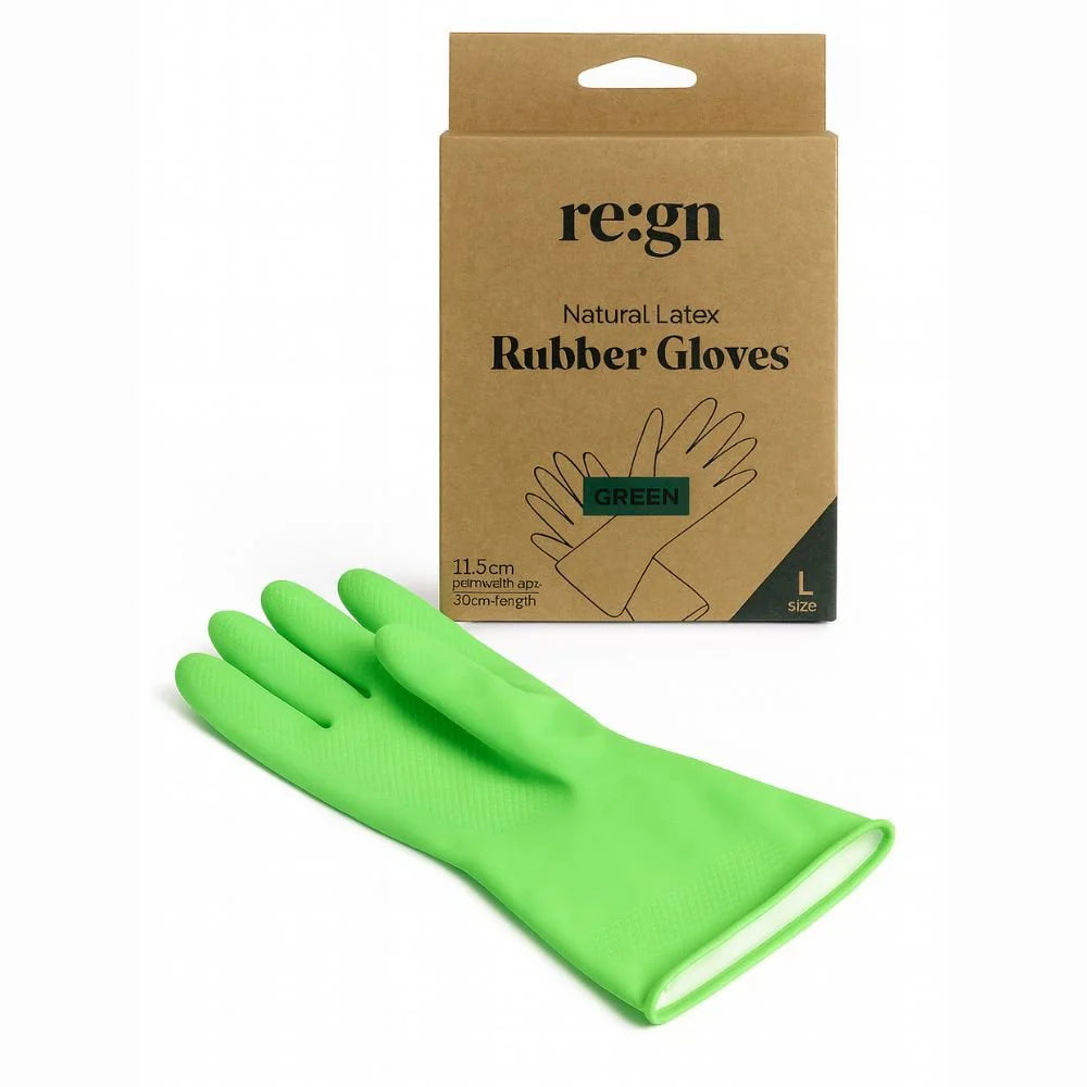 Eco-Friendly Natural Latex Reusable Rubber Gloves | Sizes S–XL