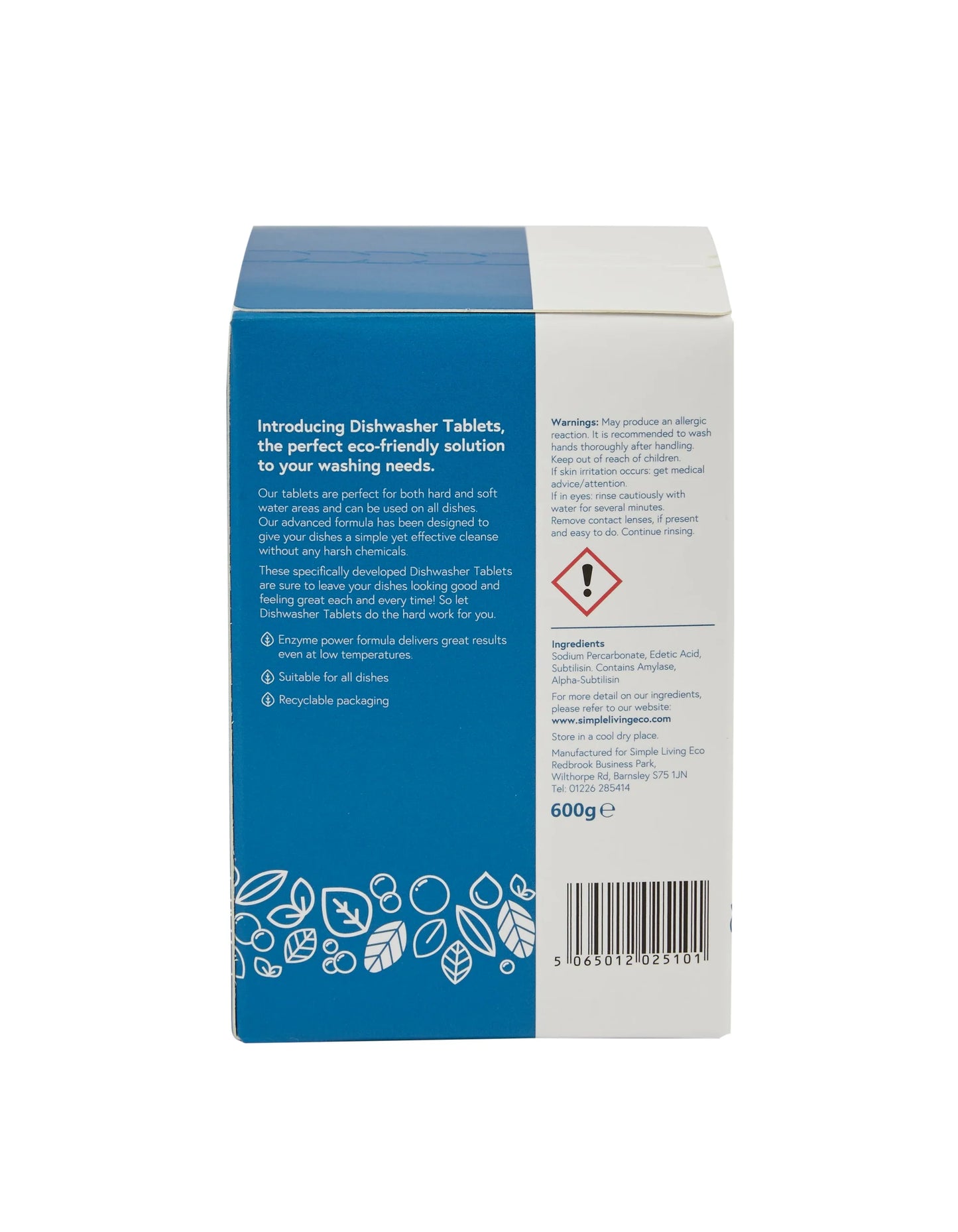 Simple Living Eco All‑In‑One Dishwasher Tablets (30 Tablets) | Unscented