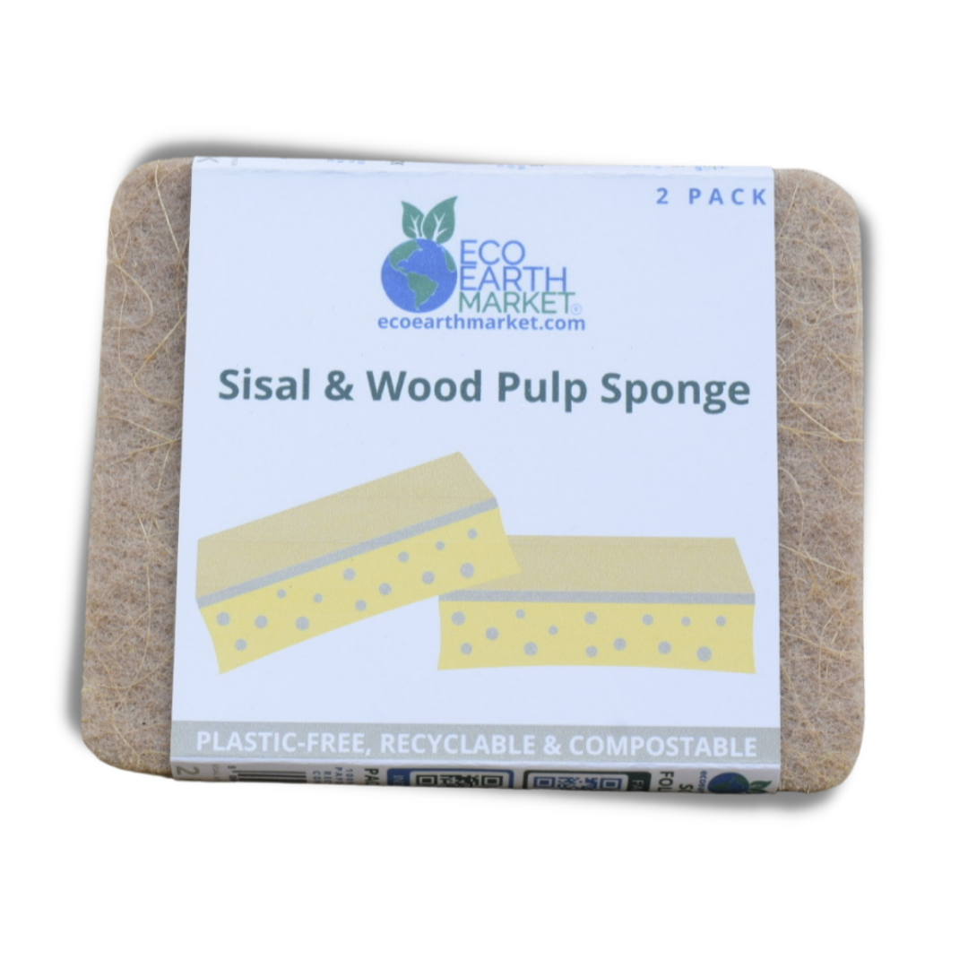 Sisal & Wood Pulp Sponge (2 Pack)