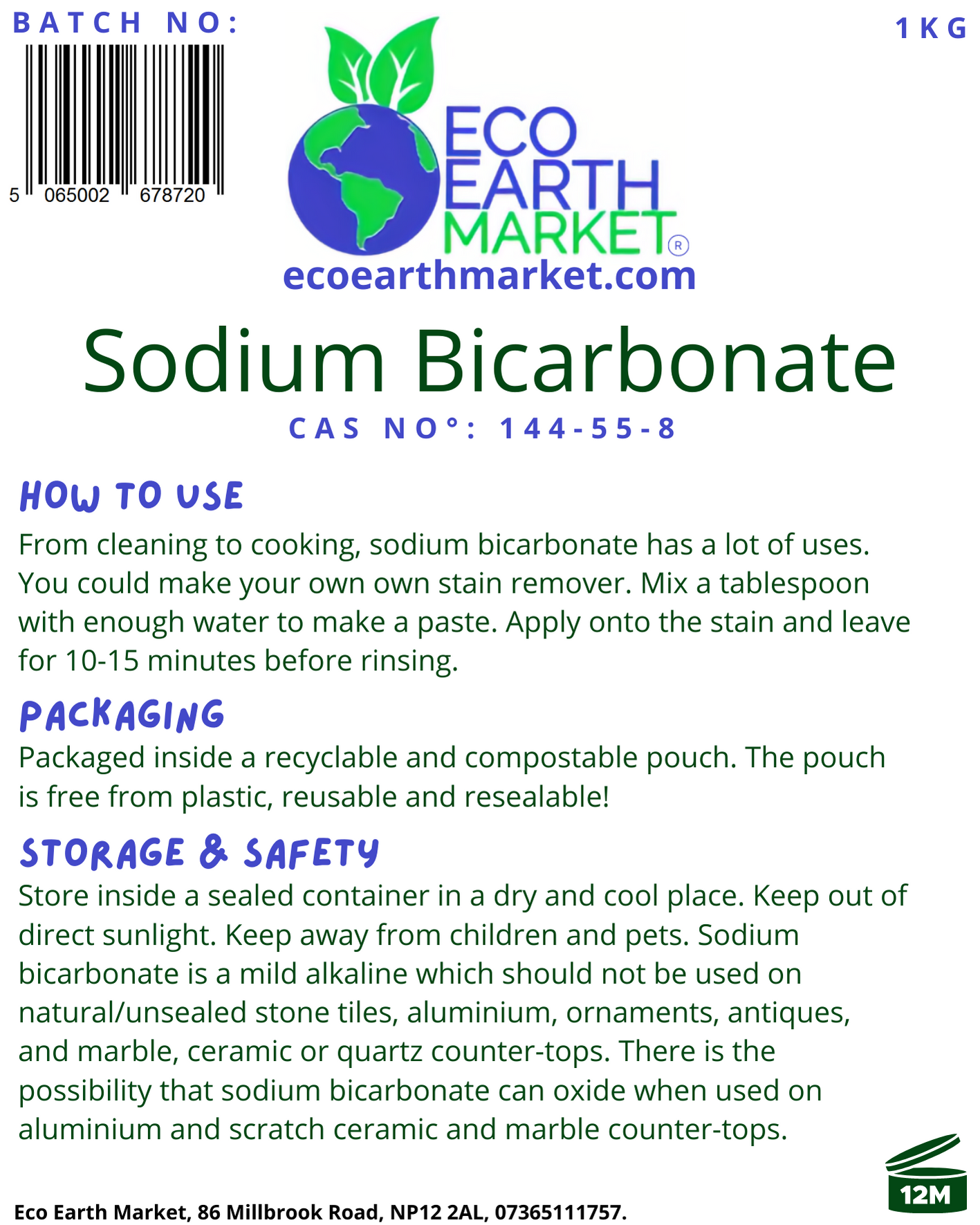 Sodium Bicarbonate 1kg