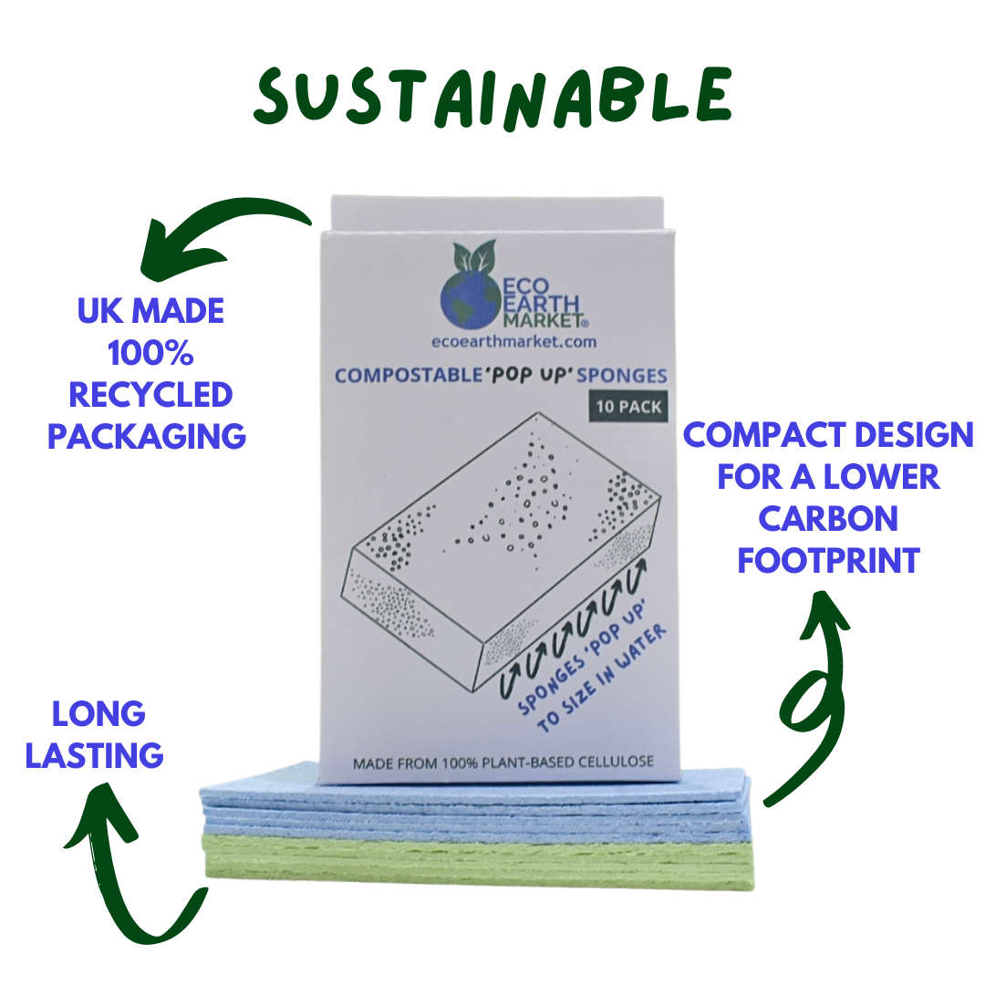 Compostable 'Pop Up' Sponges (10 Pack)