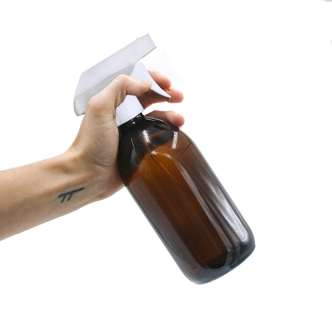 Amber Glass Spray Bottle With Trigger (500ml)