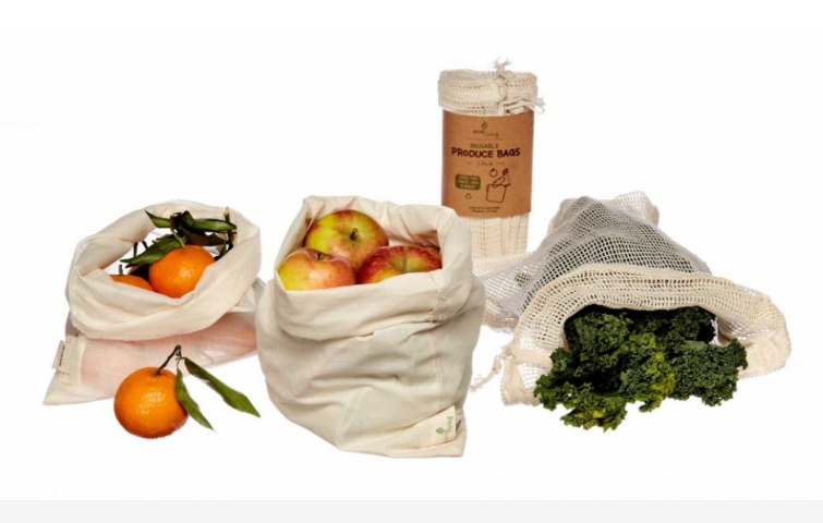 Organic Grocery & Bread Bags (3 Pack)