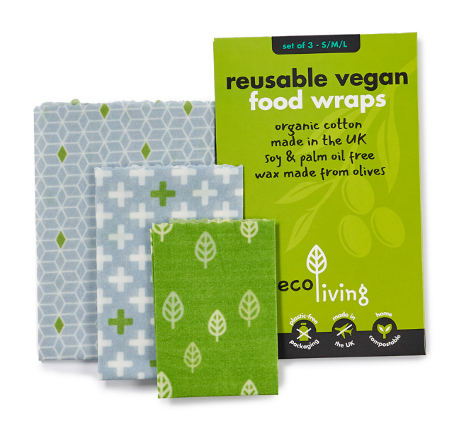 Vegan Reusable Food Wraps (3 Pack)