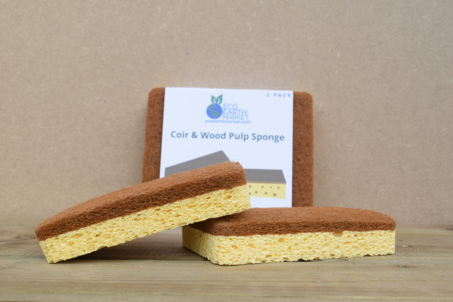 Coir & Wood Pulp Sponge (2 Pack)